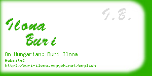 ilona buri business card